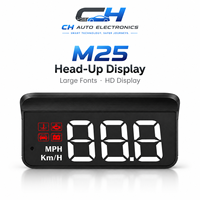 Tampilan HUD Mobil GPS+Beidou 10Hz, Sensor Cahaya Otomatis Font Besar 2.3cm, Speedometer Plug & Play Tipe-C untuk Semua Kendaraan