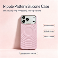 Coque magnétique en silicone effet diamant ondulé pour iPhone 18 Pro Max, avec cadre de protection d'objectif pour iPhone 12 Pro Max et iPhone 17 – Vente en gros