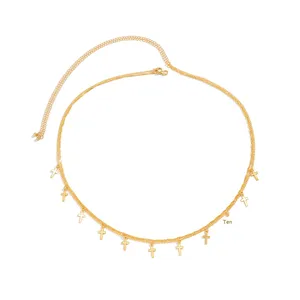 Chaîne <span class=keywords><strong>de</strong></span> <span class=keywords><strong>ventre</strong></span> tendance style européen et américain, géométrique, double couche, en acier inoxydable plaqué <span class=keywords><strong>or</strong></span>, 80-100 cm, sexy, mode plage - Product Image 5
