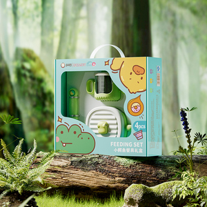 Bộ đồ ăn trẻ em không BPA, chất liệu PP cấp thực phẩm, gồm bát, cốc, thìa, dĩa, đóng hộp quà tặng, bán buôn có sẵn. - Product Image 5