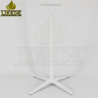 Pièces de base de table à barre à 4 pieds en aluminium thermolaqué, diamètre 70 cm