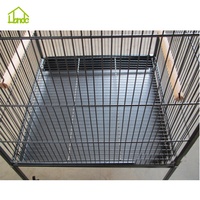 Oiseau décoratif en gros fil d'acier fer pour animaux de compagnie, cage pour perroquet, cage d'élevage, volière avec roues à vendre