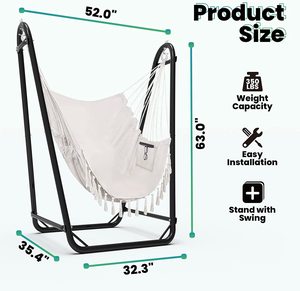 Soporte de Acero Danlong para <span class=keywords><strong>Hamaca</strong></span>, Cuna, Silla, Tienda de Campaña, Muebles de Exterior, para Bebés y Niños, para Patio, Dormitorio, Playa, Jardín, Loft, Red - Product Image 3