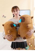 Boneka Kapibara Lucu Grosir 30/40/50cm Tanpa Merek, Kapibara Duduk Kreatif, Boneka Super Lembut Isi Kapas PP, Pereda Stres Anime