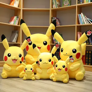 Promocional de brinquedos de pelúcia Pikachu de desenho animado de anime mais popular de alta qualidade por atacado