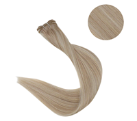 Extensions de cheveux humains vierges européens bruts, cuticules alignées, Remy, texture lisse ou ondulée, trame de cheveux