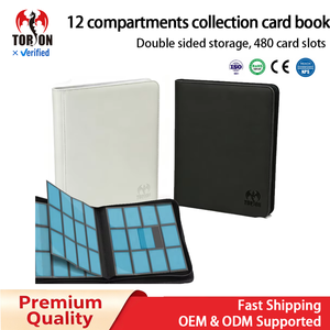   Protège-cartes durable et écologique à 12 pochettes pour 480+ cartes de jeu de société, avec fermeture éclair en PU pour double pochette - Product Image 1