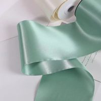 Pita Satin Polyester 10cm Dua Sisi Dapat Dicetak, Halus/Warna Padat untuk Selempang Bunga Pernikahan dan Dekorasi Ulang Tahun