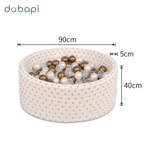 บ่อบอลเด็ก ของเล่นในร่ม รั้วสำหรับเล่นสไตล์นอร์ดิก บ่อบอลทรงกลมสีขาวนมข้น ขนาด 90x40x5 ซม. วัสดุฟองน้ำ - Product Image 5