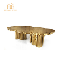 Ensemble table à manger de luxe Chaises et tables à manger de luxe en acier inoxydable Ensemble table à manger italienne moderne personnalisé 8 places