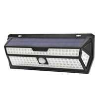 132 lampes solaires d'extérieur à LED avec détecteur de mouvement et 3 modes, étanches IP65, larges lampes murales solaires idéales pour jardin, patio, cour