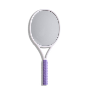 Personalized Tennis Racket Shaped Funny Design Single‑Sided Portable Cosmetic Handle <b>Mirror</b> - Product Image 1