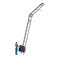 Nouveau 2024 Élévateur de chantier pour panneaux solaires, élévateur de toiture électrique, capacité de charge 200 kg, hauteur de levage 19 m, câble de sécurité