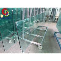 Verre à faible teneur en fer de 8 mm d'épaisseur, verre trempé super blanc transparent de 12 mm pour la construction