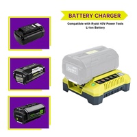 Chargeur de batterie OP401 compatible avec les batteries Ryobi 40V OP4040 OP4050 OP4026 OP4060 Chargeur de batterie Li-ion 40V
