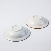 Assiettes creuses en porcelaine blanche incassable pour la restauration hôtelière turque, vaisselle 7,5 / 9 / 11 pouces, assiettes à soupe en céramique bleue mate