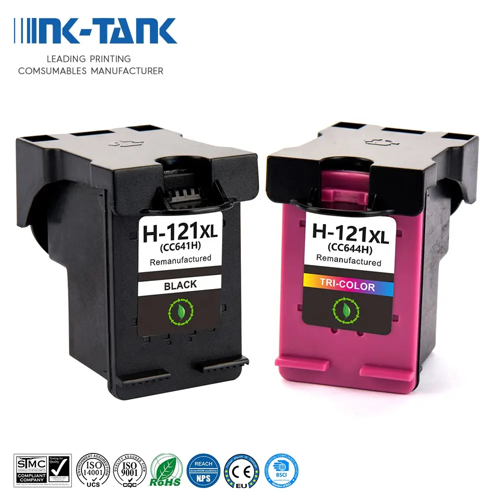 INK-TANK 121 121XL Premium renkli için yeniden üretilmiş mürekkep kartuşu HP121 XL HP için Deskjet F4280 F4288 yazıcı