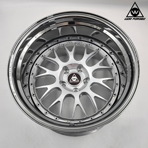 Premium 2/3-teilige Geschmiedete Silber-Finish Maßgefertigte Räder 18 19 20 Zoll Tiefbett-Mehrspeichen-Felgen für BMW <span class=keywords><strong>E30</strong></span> E36 E46 Audi A4 B5 <span class=keywords><strong>B6</strong></span> - Product Image 6