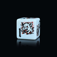 Vente en gros de dés D6 personnalisés en acrylique imprimé avec motif du zodiaque chinois, 16 mm, pour DND RPG Dungeons & Dragons pour jeux