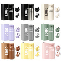 Gourde isotherme en acier inoxydable 16,9 oz avec couvercle à clapet, logo personnalisé, boîte cadeau, thermos de voyage pour promotion, personnalisable