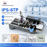 Impresora de Inyección de Tinta de Escritorio IPS-8TP con Alimentador de Bolsas de Plástico Pequeñas, Máquina de Paginación, Codificación de Fechas en Línea, Máquina de Impresión por Inyección de Tinta