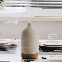 Diffuseur d'arômes en céramique, diffuseur d'huiles essentielles, diffuseur ultrasonique d'aromathérapie, diffuseur en céramique creux pour bureau, chambre à coucher