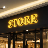 Enseigne lumineuse LED personnalisée à lettres canal, éclairée par l'avant et rétroéclairée, affichage de logo et texte lumineux, IP65, pour extérieur, signalétique de magasin et de bâtiment
