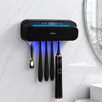 Support de brosse à dents UVC à ions négatifs 360°, directement de l'usine °   Stérilisateur UV sans fil pour brosses à dents et rasoirs, pour la maison et la salle de bain