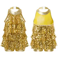 Girls' Shiny Sequins Jazz Dance Costume, Ballroom Dress
