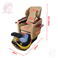 Fauteuil de pédicure électrique moderne sans tuyauterie, fauteuil de massage confortable pour spa des pieds, pour salon professionnel de pédicure et soins des pieds