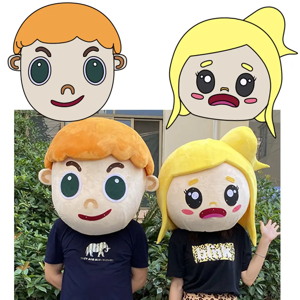 Kreative Zeichentrick figur EVA Foam Head Maskottchen OEM Made Boys und Girls Custom Maskottchen Kostüm kopf