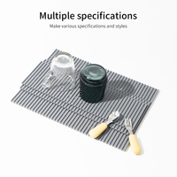 Tapis de drainage pliable en silicone de qualité alimentaire FUBON à drainage rapide, 3 pièces/ensembles pour évier, séchage de la vaisselle, tapis isolant