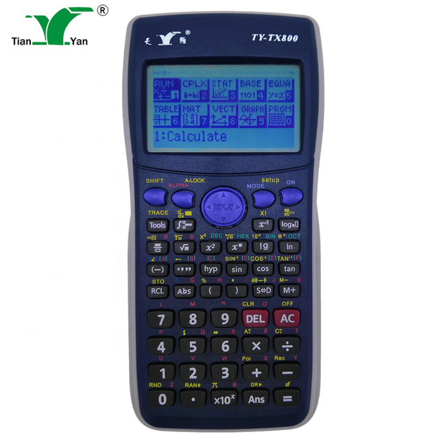 TY-TX800 Battery Powered Study Calculator 128*64 Dots Graphing Calculator
