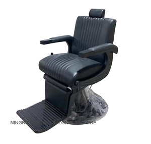 Vente en gros de meubles de salon de coiffure chaise de barbier dorée durable