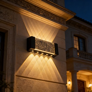 Up and Down Luminous 12/16/24W Modern Crystal Wall Lamp Aluminum Waterproof IP65 Balcony Corridor Landscape Garden Lamp - Product Image 2