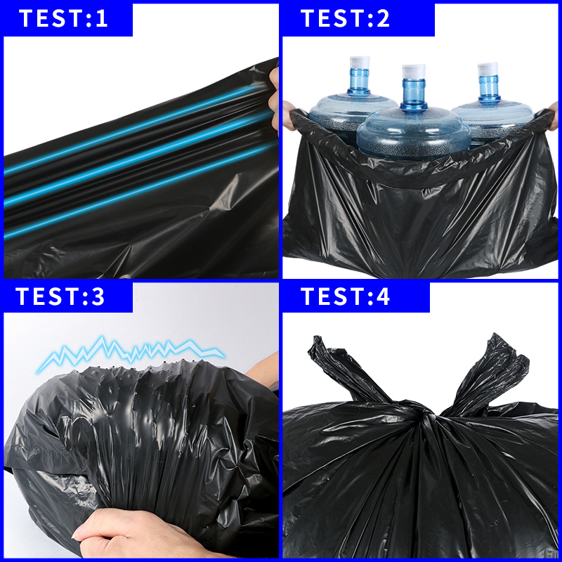 Contractor Trash Bags, 3.0 Mil, Large Black Heavy Duty Garbage Bags