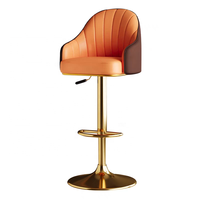 Chaise de bar pour hôtel, chaise haute de comptoir, tabouret de bar en acier inoxydable et velours, idéal pour la maison, l'hôtel et les mariages - Ventes flash