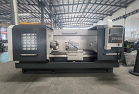 Torno CNC de 2 Ejes con Doble Mandril Qk1313 para Roscado de Tuberías, Máquina de Torneado de Metal Horizontal de Bancada Plana, Fabricante Chino