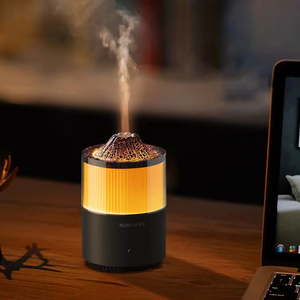 Renk gece lambası ile 200ml volkan tasarım alev Aroma YAYICI uçucu yağ koku yayıcı yangın nemlendirici - Product Image 4