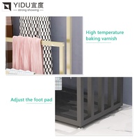 New Easy Assembled Multipurpose Retail Store Metal Shawl Scarf Hanger Rack Retail Wooden Scarf Display Rack
