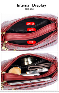 Ladies Embossed PU Leather Crossbody Bag <b>Small</b> Women Leather Handbag Women Leather Satchel Shoulder Bag - Product Image 6