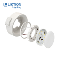 Plafond éclairé en tissu tendu en film PVC, lampe de plafond LED GX53, boîtier en plastique pour spots GX53 pour plafond tendu