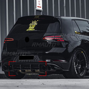 ชุดแต่งกันชนหลังสำหรับ VW Golf 7.5R สปอยเลอร์กันชนหลัง สปลิตเตอร์ลิปสปอยเลอร์ ฝาครอบป้องกัน กันชนหลัง อุปกรณ์ตกแต่งรถยนต์ - Product Image 4