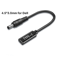 PD 65W USB type-c femelle à carré DC 4530 7450 5525 7955 prise mâle câble adaptateur d'alimentation à charge rapide pour HP DELL ASUS Samsung