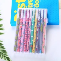 10 pièces/ensemble 0.38mm mignon dessin animé étudiant 10 couleurs Gel stylos ensemble Kawaii école papeterie fournitures Gel stylo ensemble