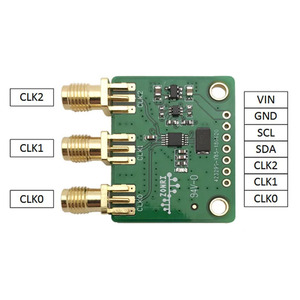Module générateur d'horloge 3 canaux Si5351A 8KHz~160MHz, oscillateur programmable I2C, PCB 4 couches pour synthétiseur <span class=keywords><strong>DIY</strong></span> - Product Image 4