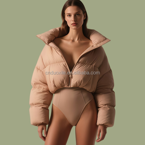 Veste Courte Matelassée <span class=keywords><strong>de</strong></span> Luxe en Duvet d'Oie pour Femme, Écologique, <span class=keywords><strong>de</strong></span> Qualité Hiver, pour le <span class=keywords><strong>Ski</strong></span> et les Activités <span class=keywords><strong>de</strong></span> Plein Air - Product Image 6