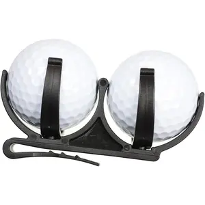 Tragbarer drehbarer faltbarer Kunststoff-Golfballhalter Clip-Werkzeugzubehör Golfball-Klammer-Aufbewahrungshalter mit Gürtelschleifer Golfen