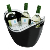 Seau à glace personnalisé Champagne facile à nettoyer seau à glace clignotant Portable