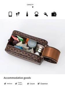 Neceser <span class=keywords><strong>de</strong></span> viaje <span class=keywords><strong>de</strong></span> gran capacidad <span class=keywords><strong>para</strong></span> hombres y mujeres, Neceser <span class=keywords><strong>de</strong></span> maquillaje con doble cremallera y neceser <span class=keywords><strong>de</strong></span> cuero PU - Product Image 5